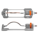 Baltais līnijas penduluma smidzinātājs, BRADAS, WL-2818, alumīnija roka, 17 izturīgas sprauslas, 180 m&sup2; smidzinā&scaron;anas zona