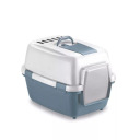 Closed cat toilet WivaCatt 55x40x40cm white/blue 2197976 STEFANPLAST