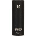 DeWALT triecienmuciņa 19 mm 1/2 in, 78 mm, 1 gab, dziļa, triecienam paredzēta, tīrāma