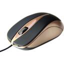 Media-Tech оптическая мышь PLANO MT1091MO, USB 5V, черный, золотой, универсальная форма, 3 кнопки, 1 колесо прокрутки
