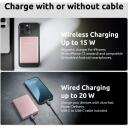 Intenso Power Bank 7344033 10000 mAh, 15 W juhtmevaba laadimine, 20 W USB-C PD, MagSafe &uuml;hilduv, roosa