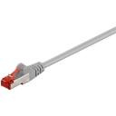 Goobay CAT 6 savienojuma kabelis S/FTP (PiMF) 93568, 0.5m, 8 vadi, RJ-45, CCAW, pelēks