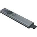 Logitech Pristatymo pultas 910-004861, Bevielis, USB, Bluetooth, Baterija 80 mAh, Įkrovimo laikas 60 min, 3 mygtukai, Pilkas