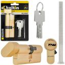 Keltin Užrakto cilindras su rankena K02648, 30/30G mm, aliuminis, ZnAl lydinys, &scaron;lifuotas žalvaris, 3 raktai, 25000 ciklų