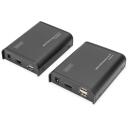 Digitus HDMI KVM IP papla&scaron;inātāja komplekts DS-55202, 1920 x 1080 pikseļi, 80 m, 1xRJ-45, 1A, 5V, USB, alumīnijs