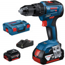 Cordless drill GSB 18V-55, 2x4.0Ah, GAL 18V-40 06019H5300 BOSCH