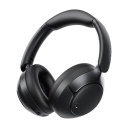 QCY H3 Pro bezvadu ANC over-ear austiņas Bluetooth 5.4 Adaptive Active Noise Cancellation līdz 50 dB, Hi-Res Audio ar LDAC atbalstu, 40 mm dinamiskie draiveri līdz 40 st ar ANC un līdz 55 st bez ANC USB-C uzlāde melns