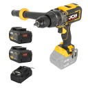 JCB JCB-18PCD-160-5 Professional 18V бесщеточная дрель-шуруповерт для тяжелого сверления и закручивания 160Нм 2x5.0Ач аккумуляторы зарядное устройство 4.5А