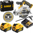 Akumuliatorinis diskinis pjūklas 12V (2x5,0Ah) 140mm DCS512P2-QW DEWALT