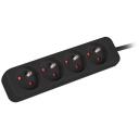 Lanberg pikendus PS0-04E-0150-BK, 1.5 m, 4 x CEE 7/5, 2500 W, 10 A