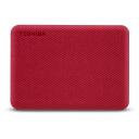 Toshiba V&auml;line k&otilde;vaketas Canvio Advance HDTCA10ER3AA, 1000 GB, 2.5", USB 3.2 Gen1, punane, parooliga autentimine