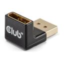 Club3D адаптер CAC-1008, DisplayPort 1.4 M/F, под углом 90 градусов, 4K 120Hz, 2 порта