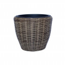 Puķupods WICKER D33x28cm, plastmasas pinums, krāsa: bē&scaron;s
