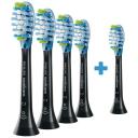 Philips Hambaharjade pead HX9045/88 5 tk, Must, Keskmine harjaste, 62000 vibratsiooni/min, 3 kuu vahetus