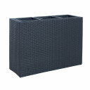 Puķu kaste WICKER 84x30xH62cm, melns 35128