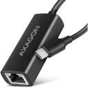 Axagon USB adapter ADE-ARC, 1 x RJ-45, 10/100/1000 Mbit/s, Realtek RTL8153, USB toitega, Plug and Play, must