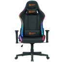 Gaming chair with RGB lighting and remote control 90&deg;&ndash;180&deg; adjustable backrest head and lumbar pillows up to 150 kg Irida RGBCH03 Black CNS-RGBCH03 CANYON