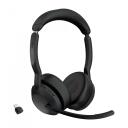 Jabra Ausinės Evolve2 55 Link380c UC Stereo 25599-989-899, juoda, 30m, stereo, belaidės, Bluetooth, USB-C, mikrofonas