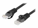 Кабель LAN Cat 6 UTP LSZH CU RJ45 RJ45 0.25 м до 10 Гбит с передача данных Fluke Passed Черный PCU6 10CC 0025 BK Lanberg