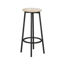 Bāra komplekts HEDVIG galds un 2 bāra krēsli, osis/melns 40893