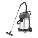 Wet and Dry Vacuum Cleaner KARCHER 1.667-306.0, 70L Stainless Steel Tank, Two Turbines