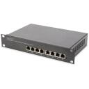 Digitus 8-portu Gigabit Ethernet slēdzis DN-80114-1, 8 x 10/100/1000 Mbps, 16 Gbps, nepārvaldāms, iek&scaron;ējais baro&scaron;anas avots