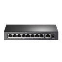 TP-Link TL-SF1009P сетевой коммутатор 9&times; 10/100 Mbps 8&times; PoE+ 65 W настольный чёрный