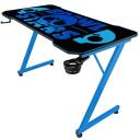 Subsonic Spēļu galds SA5706-BS1, 750mm, 1200x600mm, tērauds, PVC, melns/zils, augstuma regulē&scaron;ana, austiņu un krūzes turētājs