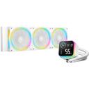 Deepcool vedelikujahuti LQ360 ULTRA ARGB WH R-LQ360-WHASMC-G-1, 1.9 kg, 55 cfm, 3 ventilaatorit, PWM tugi, ARGB
