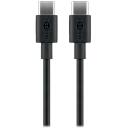 Goobay USB-C uzlādes un sinhronizācijas kabelis, 66318, 1 m, 3 A, melns, 24 pin USB-C - vīrie&scaron;u