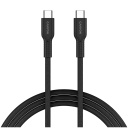 Кабель с подключением USB C к USB C быстрой зарядкой 60 Вт и цветной плетёной оплёткой OnWire 60CL C-C 60W COLOR Braided 1 m Черный CND-CCAP60AB10B CANYON