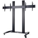 Edbak Grīdas statīvs TRV300, 42-55", 120kg, 4 ratiņi, mūsdienīgs dizains, melns