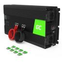 Green Cell Keitiklis INV22, 1500 W, 3000 W, 12 V, 230 V, juodas, grynas sinusoidinės bangos, USB prievadas, apsauga nuo perteklių
