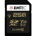 Emtec M&auml;lukaart ECMSD256GXC10SP, 256GB, 100MB/s, UHS-I, V30, 10. klass