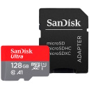 Карта памяти microSDXC 128GB с SD адаптером до 140MB/s A1 Class 10 UHS-I SDSQUAB-128G-GN6MA SanDisk