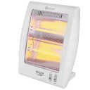 Compact and efficient quartz heater for rooms ~8&ndash;12m&sup2; with 2 power levels 800W White AD7709 Adler