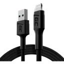 Green Cell Kaabel KABGC05, 120 cm, Lightning Male, USB A Male, 480 Mbit/s, 2,4 A, must