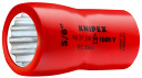 12-punktu uzgriežņu atslēga, KNIPEX, 98 37 3/8", hromēta, 0 3/8" kvadrātveida piedziņa