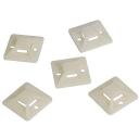 Logilink Kabeļu saitiņu stiprinājumi 20x20 mm KAB0042, 100 gab., Pa&scaron;līmējo&scaron;i, ABS, balta krāsa