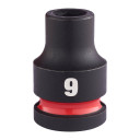 SHOCKWAVE&trade; IMPACT DUTY TRIECIENIZTURĪGAS UZGRIEŽŅU MUCIŅAS, 9 MM 1/2" IMPACT SOCKET STD - 1PC, 4932480303 MILWAUKEE