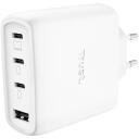 Trust mobiilne laadija MAXO 65W/4-PORT GAN 26068, 65W, 3xUSB-C, 1xUSB-A, 2m kaabel, valge, kiire laadimine, &uuml;lekoormuse kaitse