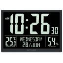 Muse Sienas Pulkstenis M-160 WMC, 42.1cm, 29cm, LCD, akumulators, datums, temperatūra, mitrums rādījums, sienas stiprinājums