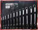 Набор ключей накидных изогнутых 6-32мм 12шт "САТИН" YT-0398 YATO