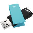 Emtec USB zibatmiņa ECMMD32GC352, 32GB, USB 3.0, ķieģeļu zila/melna, plastmasa