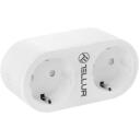 Tellur viedā kontakligzda TLL331061, 16A, 2400W, 2 x Schuko neatkarīga vadība