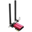 Mercusys адаптер MA86XE, 5400 Мбит/с, Wi-Fi 6E, Bluetooth 5.3, PCI Express, три диапазона (2.4 ГГц/5 ГГц/6 ГГц), WPA3