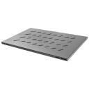 Lanberg Fikseeritud riiul 1U 19'' AK-1009-B, 465x715 mm, 120 kg, must, 4-punktiline paigaldus