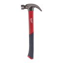 LIEKTAS NAGLU IZVILCĒJA KONSTRUKCIJAS STIKLA &Scaron;ĶIEDRAS ROKTURA ĀMURS, FIBERGLASS CURVED CLAW HAMMER 20OZ / 570G, 4932478658 MILWAUKEE