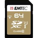 Emtec M&auml;lukaart ECMSD64GXC10GP, 64GB, 90MB/s, 20MB/s, UHS-I U1, kuldne