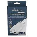 Mediarange Laadija MRMA125, 30W, 1xUSB-C, 1xUSB-A, kiire laadimine, GaN tehnoloogia, &uuml;lepinge kaitse